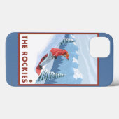 Snowboarder Scene - de Rockies Case-Mate iPhone Case (Achterkant (horizontaal))