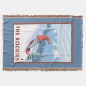 Snowboarder Scene - de Rockies Deken (Voorkant)