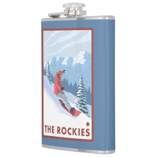 Snowboarder Scene - de Rockies Heupfles (Links)