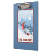 Snowboarder Scene - de Rockies Klembord (Links)