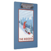 Snowboarder Scene - de Rockies Klembord (Rechts)