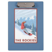 Snowboarder Scene - de Rockies Klembord (Voorkant)