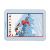 Snowboarder Scene - de Rockies Magneet (Horizontaal)