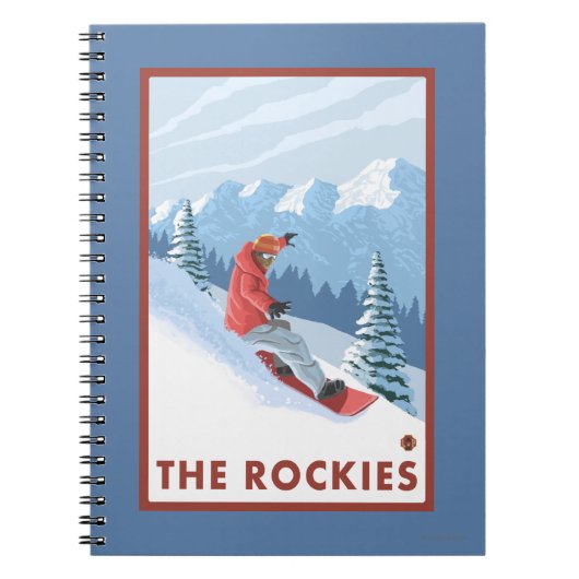 Snowboarder Scene - de Rockies Notitieboek (Voorkant)