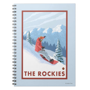 Snowboarder Scene - de Rockies Notitieboek