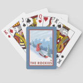 Snowboarder Scene - de Rockies Speelkaarten (Achterkant)