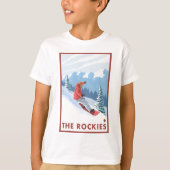 Snowboarder Scene - de Rockies T-shirt (Voorkant)