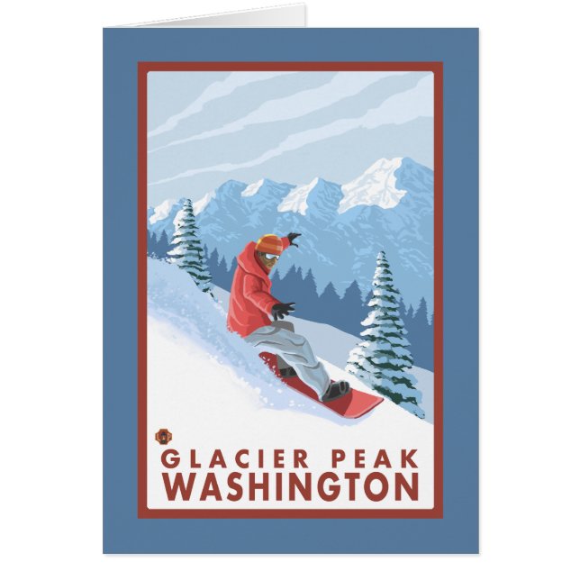 Snowboarder Scene - Glacier Peak, Washington (Voorkant)