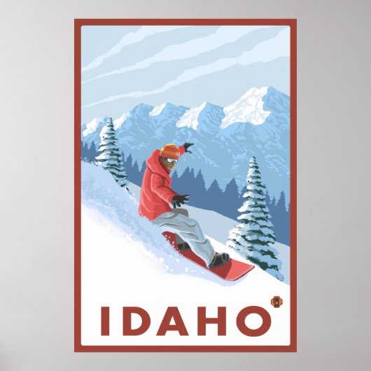 Snowboarder Scene - Idaho Poster (Voorkant)