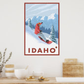 Snowboarder Scene - Idaho Poster (Keuken)