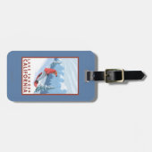 Snowboarder Scene - Lake Tahoe, Californië Bagagelabel (Voorkant horizontaal)