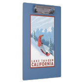 Snowboarder Scene - Lake Tahoe, Californië Klembord (Rechts)
