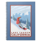 Snowboarder Scene - Lake Tahoe, Californië Notitieboek (Voorkant)