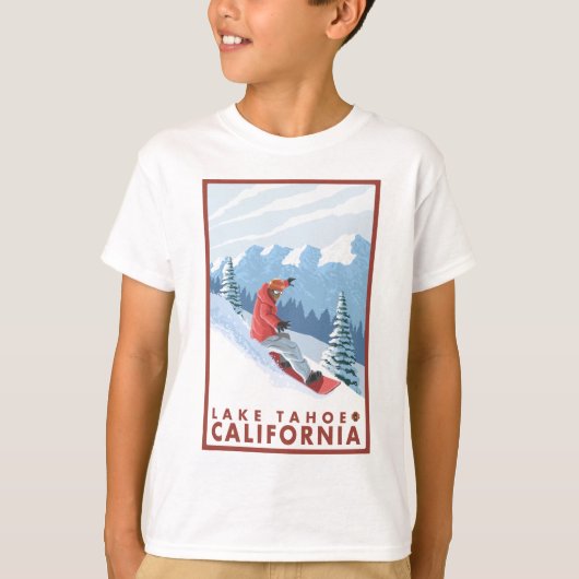 Snowboarder Scene - Lake Tahoe, Californië T-shirt (Voorkant)