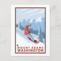 Snowboarder Scene - Mount Adams, Washington