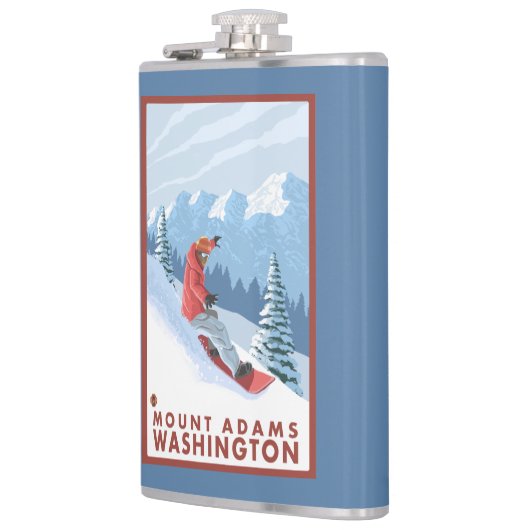 Snowboarder Scene - Mount Adams, Washington Heupfles (Links)