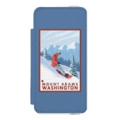 Snowboarder Scene - Mount Adams, Washington Incipio iPhone Portemonnee Hoesje (Voorkant Agenda)