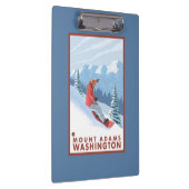 Snowboarder Scene - Mount Adams, Washington Klembord (Rechts)