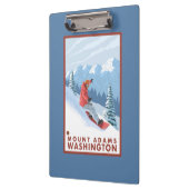 Snowboarder Scene - Mount Adams, Washington Klembord (Links)
