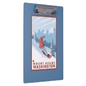 Snowboarder Scene - Mount Adams, Washington Klembord (Rechts)