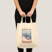 Snowboarder Scene - Mount Adams, Washington Tote Bag (Voorkant (product))