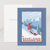 Snowboarder Scene - Mount Baker, Washington Briefkaart (Voorkant / Achterkant)