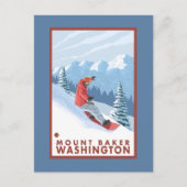 Snowboarder Scene - Mount Baker, Washington Briefkaart (Voorkant)