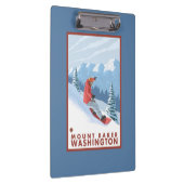 Snowboarder Scene - Mount Baker, Washington Klembord (Rechts)