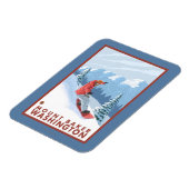 Snowboarder Scene - Mount Baker, Washington Magneet (Linkerzijde)