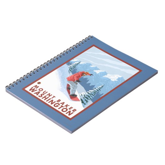 Snowboarder Scene - Mount Baker, Washington Notitieboek (Linkerzijde)