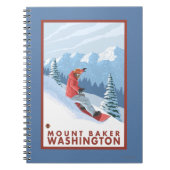 Snowboarder Scene - Mount Baker, Washington Notitieboek (Voorkant)