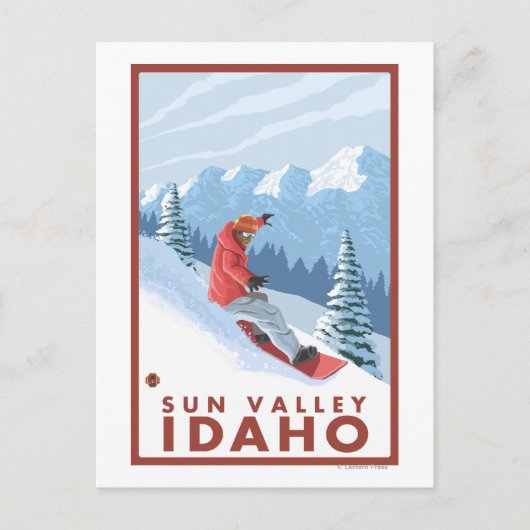 Snowboarder Scene - Sun Valley, Idaho Briefkaart (Voorkant)