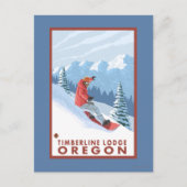 Snowboarder Scene - Timberline Lodge, Oregon Briefkaart (Voorkant)