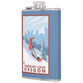 Snowboarder Scene - Timberline Lodge, Oregon Heupfles (Links)