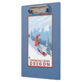 Snowboarder Scene - Timberline Lodge, Oregon Klembord (Links)
