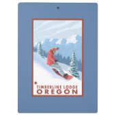 Snowboarder Scene - Timberline Lodge, Oregon Klembord (Achterkant)