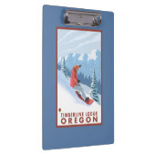 Snowboarder Scene - Timberline Lodge, Oregon Klembord (Rechts)