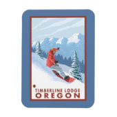 Snowboarder Scene - Timberline Lodge, Oregon Magneet (Verticaal)