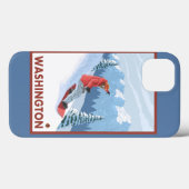 Snowboarder Scene - Washington Case-Mate iPhone Case (Achterkant (horizontaal))