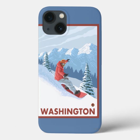 Snowboarder Scene - Washington Case-Mate iPhone Case (Achterkant)