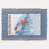 Snowboarder Scene - Washington Deken (Voorkant)