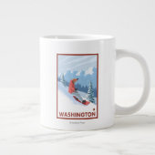 Snowboarder Scene - Washington Grote Koffiekop (Rechts)