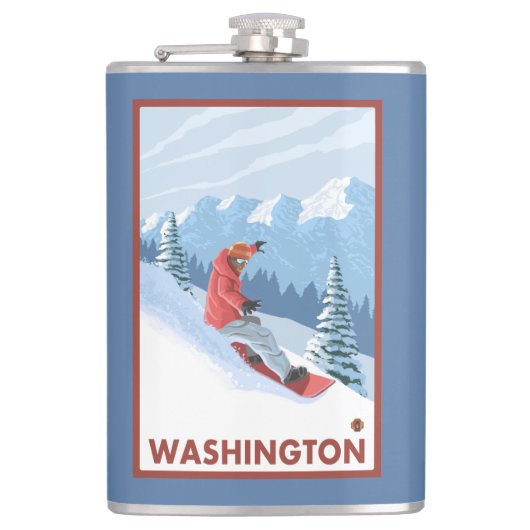 Snowboarder Scene - Washington Heupfles (Voorkant)