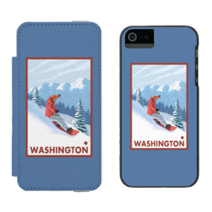 Snowboarder Scene - Washington