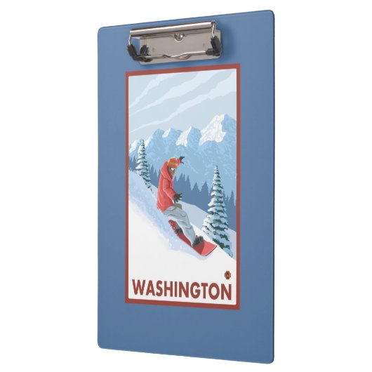 Snowboarder Scene - Washington Klembord (Links)