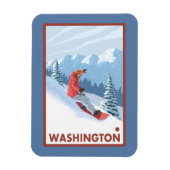 Snowboarder Scene - Washington Magneet (Verticaal)