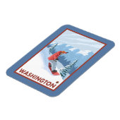 Snowboarder Scene - Washington Magneet (Linkerzijde)