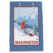 Snowboarder Scene - Washington Medium Cadeauzakje (Voorkant)