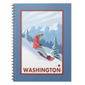 Snowboarder Scene - Washington Notitieboek (Voorkant)