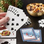 Snowboarder Scene - Washington Pokerkaarten (Insitu)